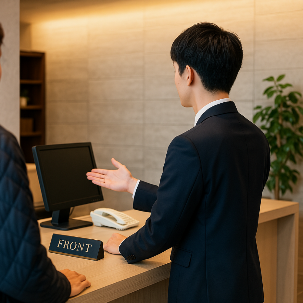 Hotel work · front desk staff