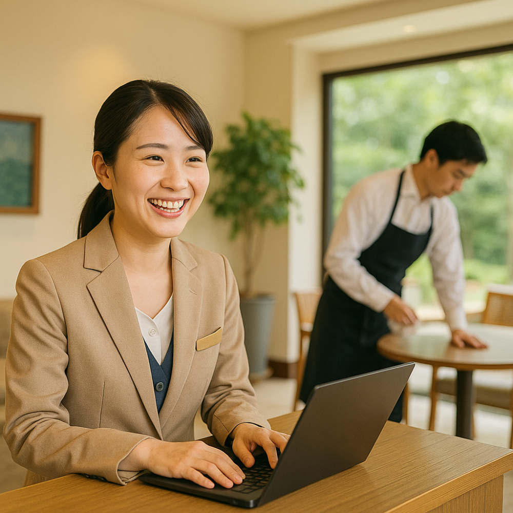Recrutamento de funcionários do hotel com belas paisagens e fontes termais