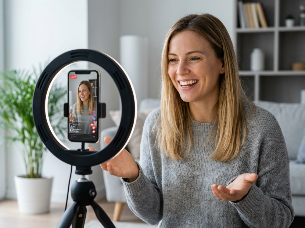 Equipe de transmissão ao vivo (anfitrião de comércio ao vivo)（Inglês OK