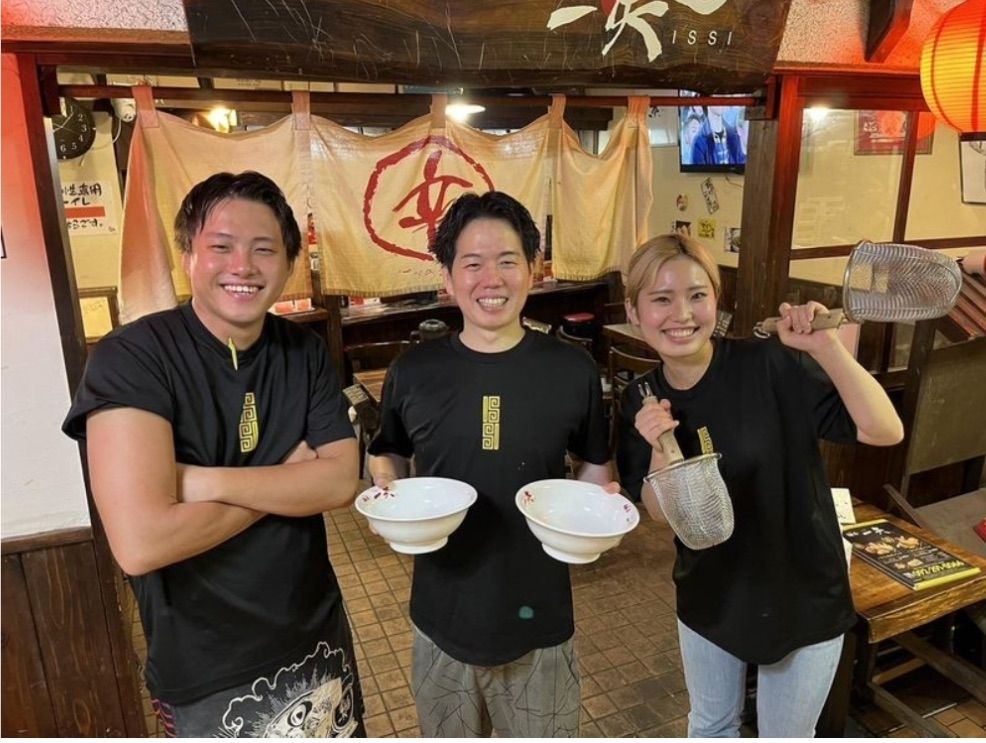 中洲の人気ラーメン店『麺屋　一矢』で楽しく働こう!!