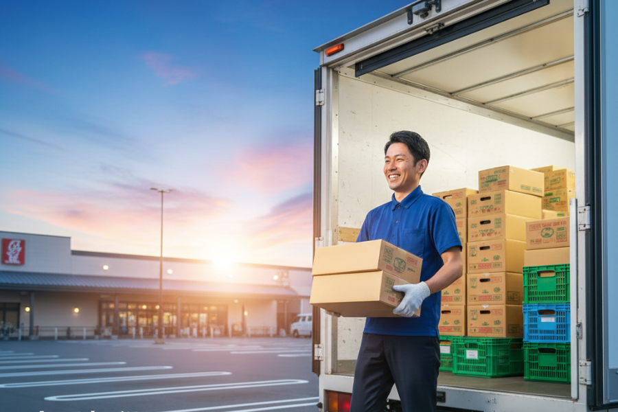 週5勤務/4ｔ/野菜の配送ドライバー/A0606