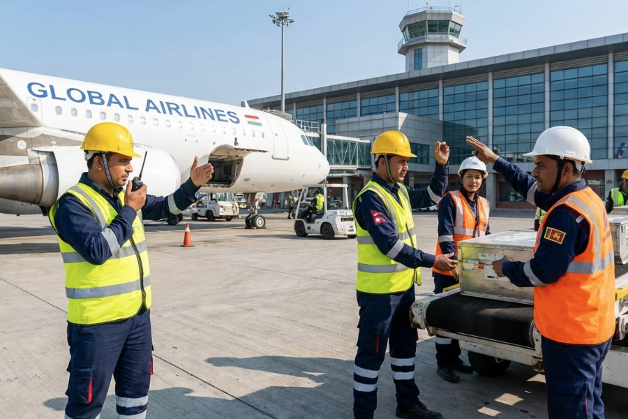 Xử lý mặt đất tại sân bay [Sri Lanka, Nepal, Bangladesh chào đón]