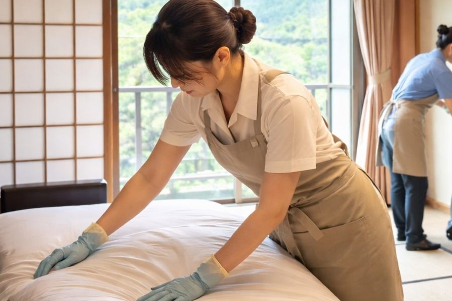【特定技能】群馬県草津温泉｜ホテル客室清掃スタッフ募集｜寮完備