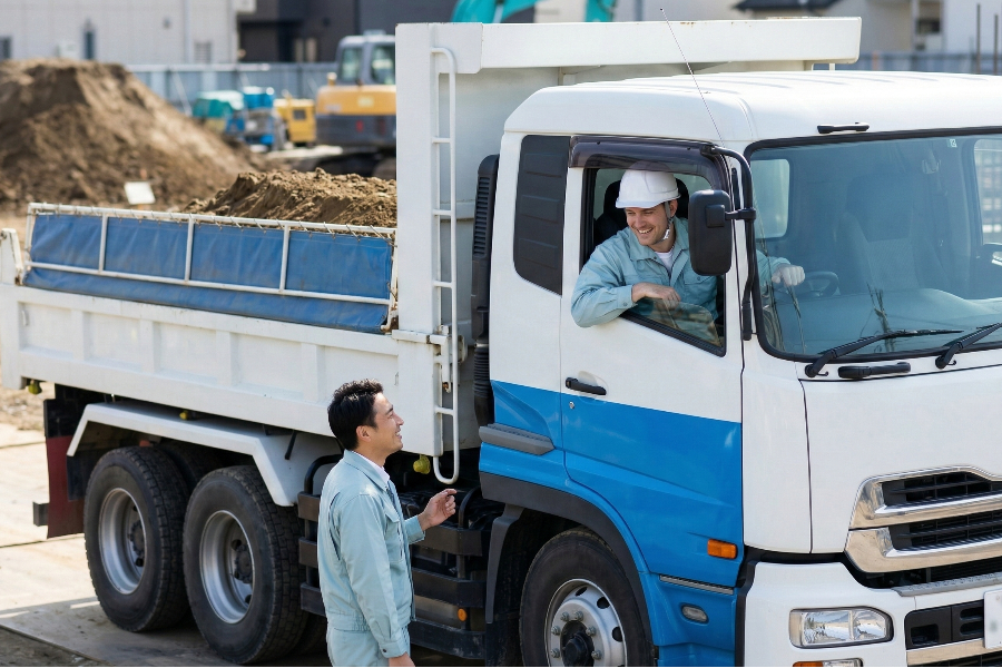 [Utilize sua carteira de motorista] Suporte disponível para condução de caminhões basculantes e assistência ao trabalho/aquisição de licenças