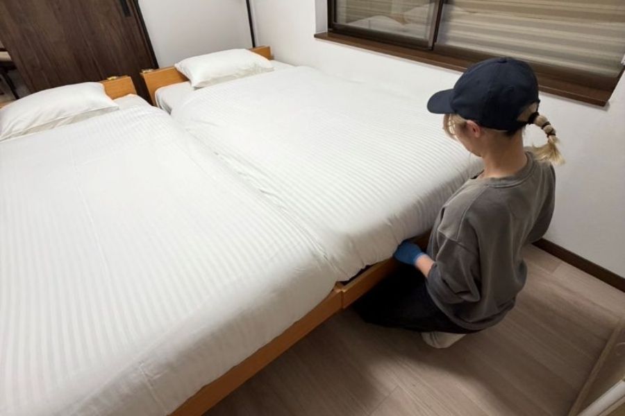 N4 到 N5 欢迎 [积极招聘外国人] 京都酒店和私人住宿的床铺整理/客房清洁