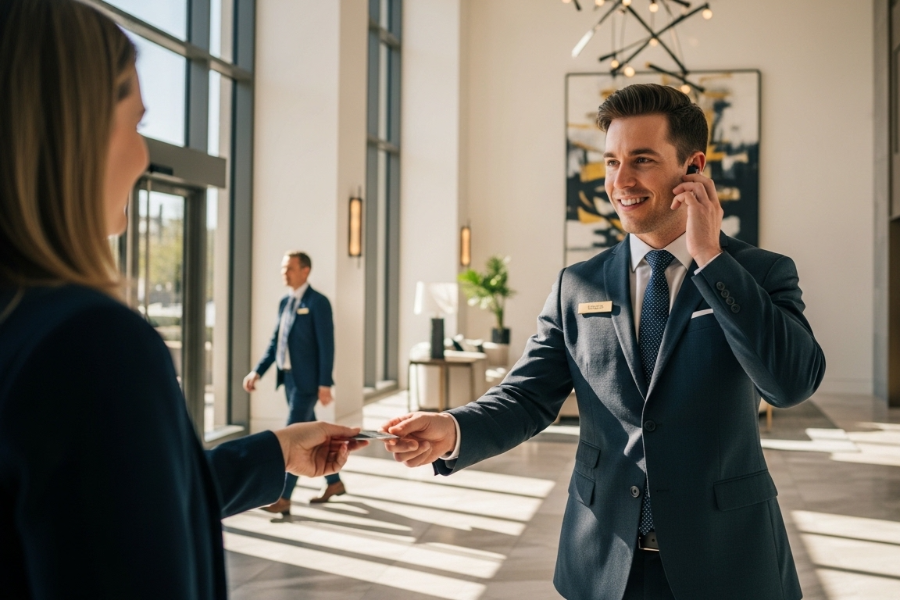 招聘会说英语的人 [豪华公寓礼宾员] 管理人员/不提供接送服务