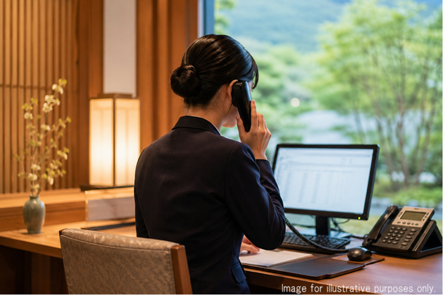 하코네의 고급 료칸에서 예약 직원을 찾고 있습니다!