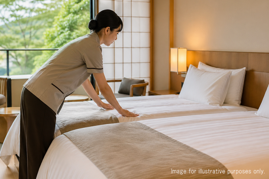 하코네 고급 료칸 청소 직원 모집 중!