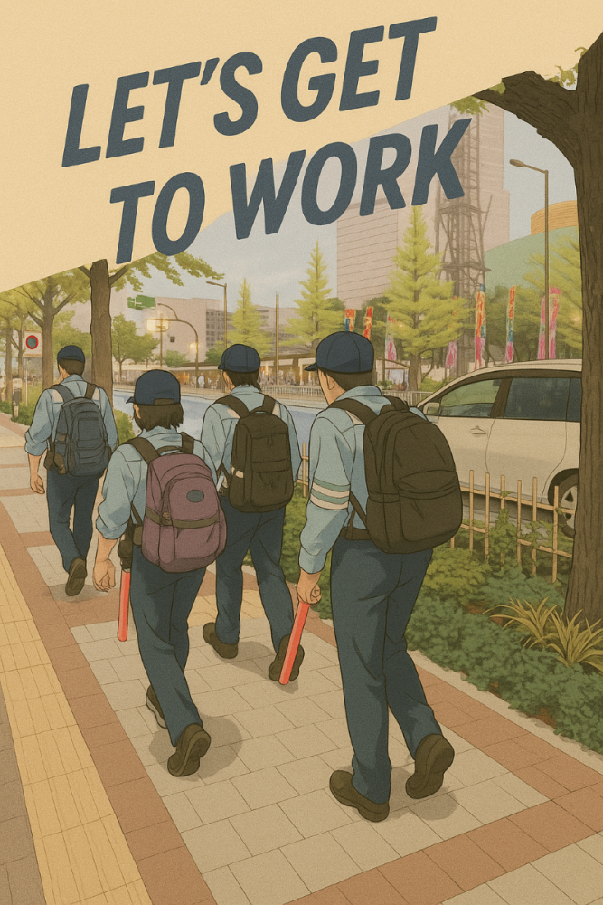 Segurança no trânsito/Empregos para proteger a segurança da cidade/1 dia por semana ~ OK/Por que você não trabalha com colegas multinacionais/Tóquio