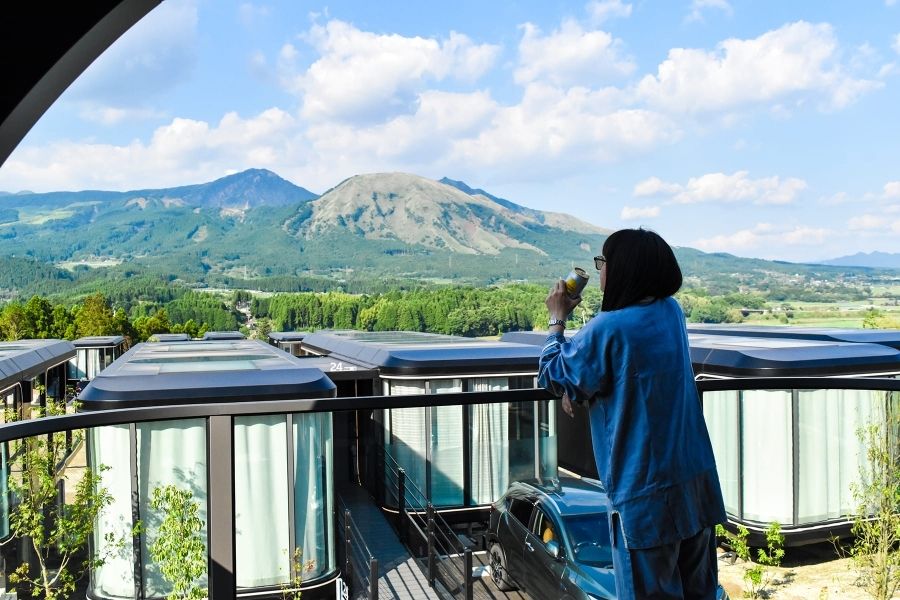 Restaurante ativo para estrangeiros [hotel resort Minami Aso] que atende funcionários/apenas pela manhã