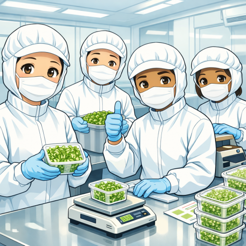 Vegetais germinados embalados