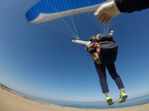 [Recepção inexperiente/É necessário inglês] Divirta-se com os clientes na natureza! Equipe de parapente nas dunas de areia de Tottori