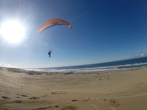 [Recepção inexperiente/É necessário inglês] Divirta-se com os clientes na natureza! Equipe de parapente nas dunas de areia de Tottori